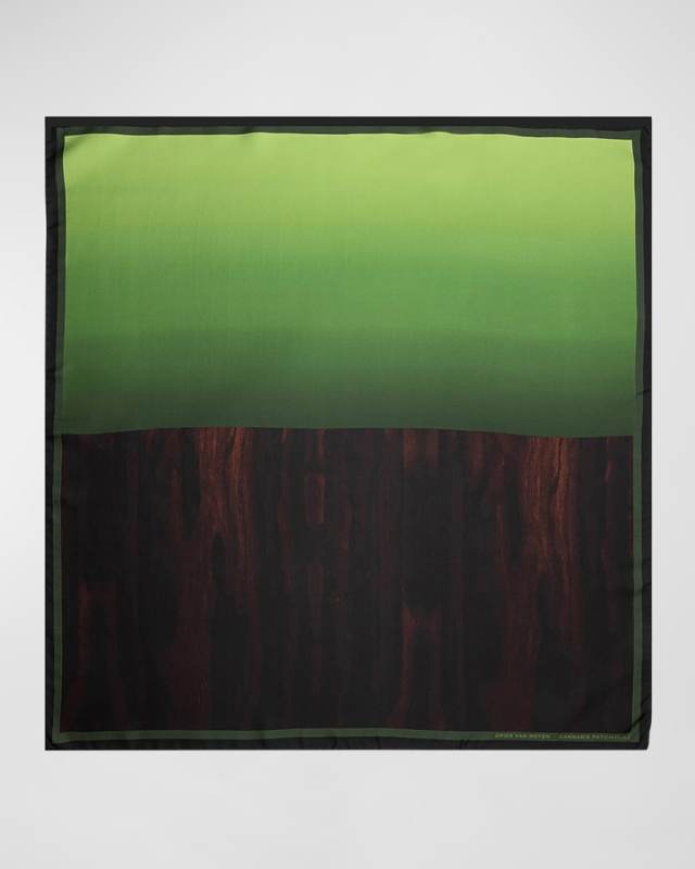 Cannabis Patchouli Silk Foulard